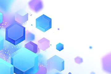 Abstract graphic with translucent, 3D shapes