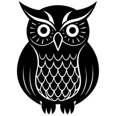 owl on white background