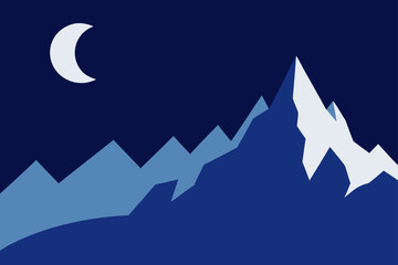 Obraz premium mountain landscape vector illustration