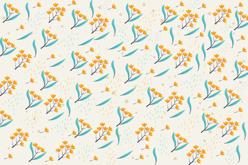 Fototapeta premium Elegant floral pattern background design