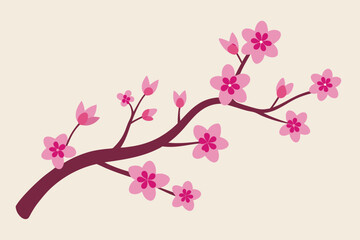 Naklejka premium cherry blossom branch