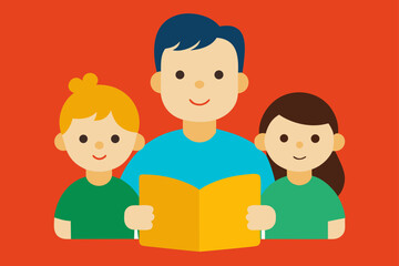 Obraz premium children with a book