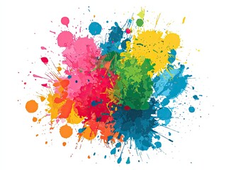 Abstract colorful paint splatter (2)