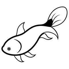Obraz premium vector illustration of a fish