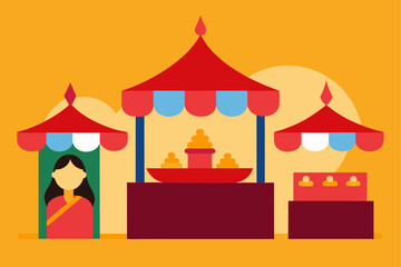 Obraz premium vector illustration of a carnival