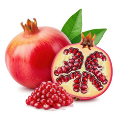 Fresh pomegranate isolated on white background