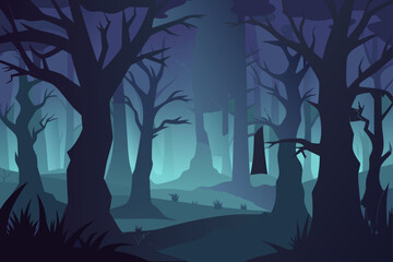 halloween night scene