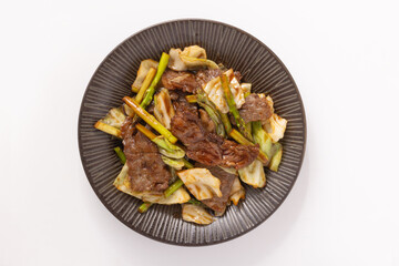 牛肉のオイスターソース炒め（キャベツ　アスパラガス）
