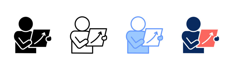 Coaching Path icon sheet multiple style collection