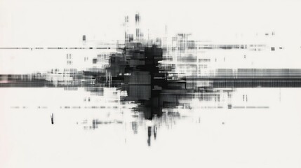 Fototapeta premium Abstract Digital Distortion with Glitched Pixelated Screen Texture for Future Technology Innovations