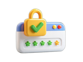 Secure Website Rating: 3D Cartoon Style