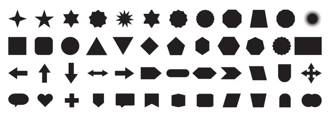Geometric Icons Design Elements Collection. basic shape and anything shape. 