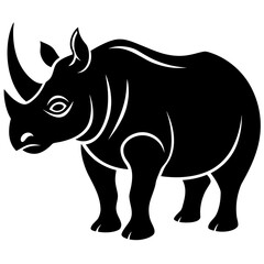 rhino isolated on white