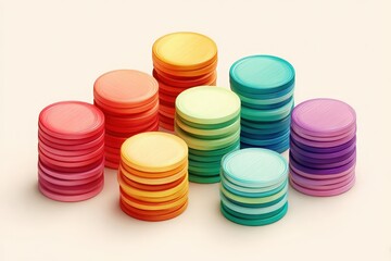 Spectrum of Stacks: Colorful Discs Arrangement