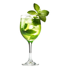 Refreshing Monitor Mint Cocktail PNG No Background.