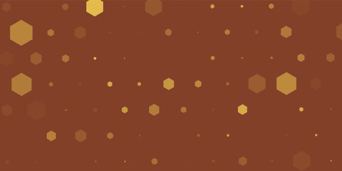 Abstract background brown mustard orange gold golden yellow cream white. Hexagon shape Gradient color. Premium. Design.