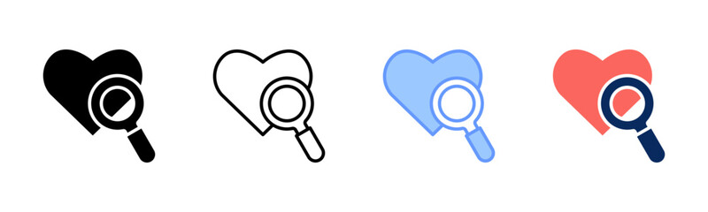 Passion Focus icon set multiple style collection