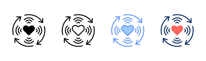 Passion Echo icon set multiple style collection