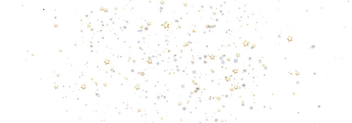 Sparkling festive background with gold and silver stars. Perfect for holidays, celebrations, and more.