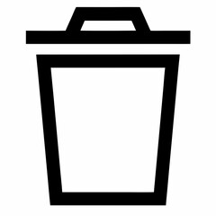 Black Line Compost Bin with Lid Vector