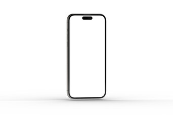 High-quality image of a modern smartphone with a blank screen, perfect for app presentations or website mockups.