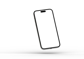 High-quality image of a modern smartphone with a blank screen, perfect for app presentations or website mockups.