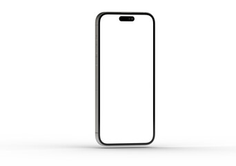 Clean image of a smartphone with blank screen, perfect for app presentations or mobile device showcases.