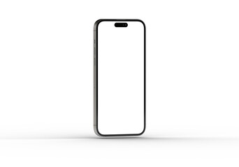 High-quality image of a modern smartphone with a blank screen, perfect for app presentations or website designs.