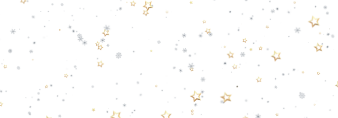 Sparkling gold and silver stars on white. Perfect for holidays, celebrations, and winter themes.