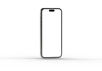 High-quality photo of a modern smartphone with a blank screen, perfect for app presentations or website mockups.