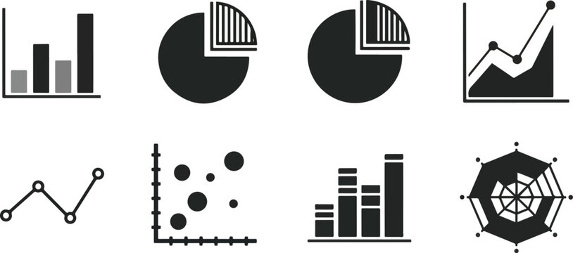 Data visualization icons collection