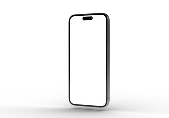 High-quality image of a modern smartphone with a blank screen, perfect for app presentations or website mockups.