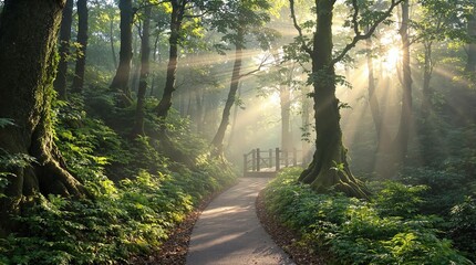 Morning Mist in an Enchanted Forest