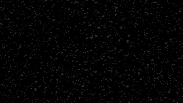 White Dust Particles Floating in Air on Black Background &ndash; Abstract Bokeh Slow Motion 4K
