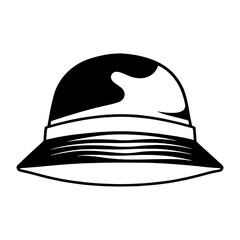 vector illustration of a bucket hat