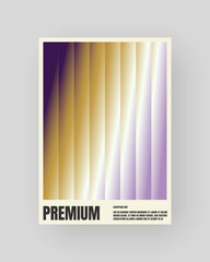 Retro-futuristic and abstract poster design. Geometric glass refraction and distortion gradient