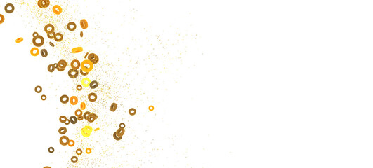 Abstract background with golden rings and glitter. Perfect for festive designs, celebrations, and more.