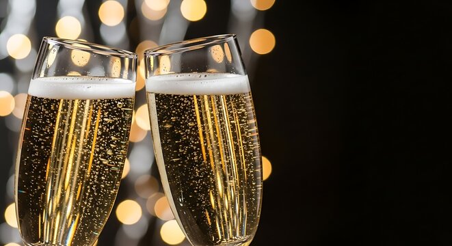 Celebratory toast with sparkling wine, showcasing a moment of shared joy and festive spirit