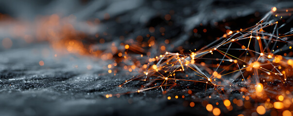 Modern digital abstract 3D background. Can be used in the description of network abilities, technological processes, digital storages, science, education, etc.