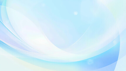 Simple Light Blue Background with Smooth Curves and Gradual Color Blocks, Creating a Dynamic Light Flow Effect