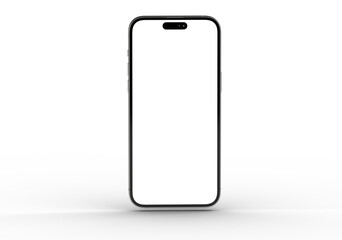 High-quality image of a smartphone with a blank screen, perfect for app presentations or website mockups.