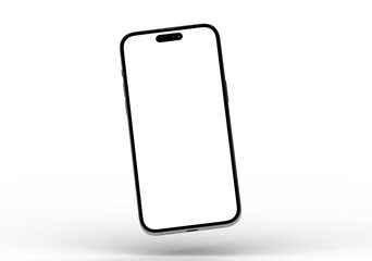 High-quality image of a modern smartphone with a blank screen, perfect for app presentations or website mockups.