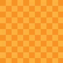 Orange and Yellow Checkerboard Seamless Pattern. Simple and Minimalistic Checkered Background Design.