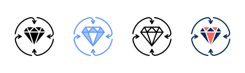 Core Integrity icon set multiple style collection