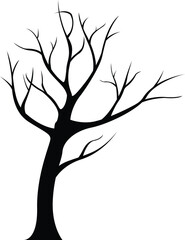 Dead tree. black tree, line art, tree, black and white. 