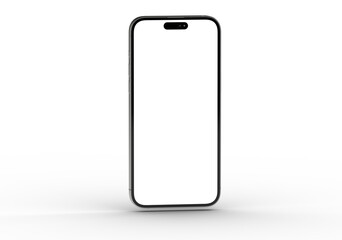 High-quality image of a modern smartphone with a blank screen, perfect for app presentations or website designs.