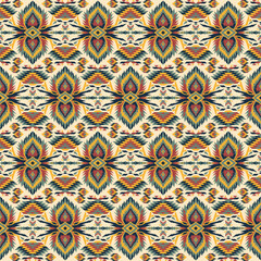 American tribal ethnic native pattern seamless.Traditional Navajo,Aztec,Apache,Southwest and Mexican style fabric pattern.Abstract vector motif pattern.For fabric,clothing,blanket,woven,wrap,decorate.