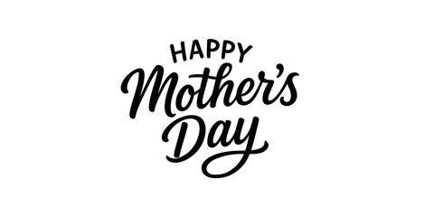 Elegant happy mother's day calligraphy with handwritten script design