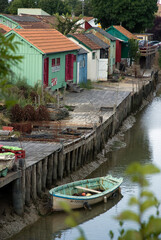 Obraz premium Port ostreicole, Le Chateau d'Oléron, Ile d'Oléron, 17, Charente Maritime, France