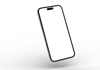High-quality photo of a modern smartphone with a blank screen, perfect for app presentations or website designs.